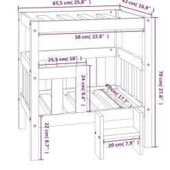 Maison Exclusive - Lit pour chien gris 65,5x50,5x70 cm bois de pin solide Sale