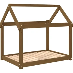 Maison Exclusive Niches, Paniers Et Transports | - Lit pour chien marron miel 101x70x90 cm bois de pin solide