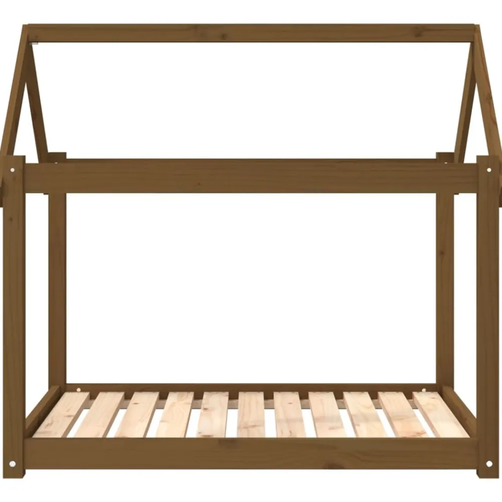 Maison Exclusive Niches, Paniers Et Transports | - Lit pour chien marron miel 101x70x90 cm bois de pin solide