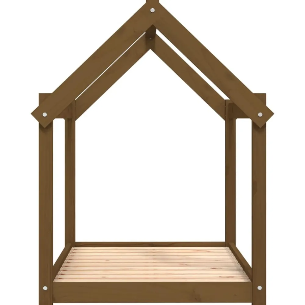 Maison Exclusive Niches, Paniers Et Transports | - Lit pour chien marron miel 101x70x90 cm bois de pin solide