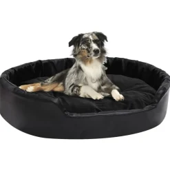 Maison Exclusive Niches, Paniers Et Transports | - Lit pour chiens noir 90x79x20 cm peluche et similicuir