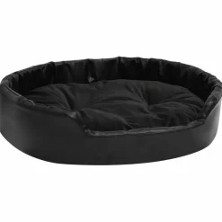Maison Exclusive Niches, Paniers Et Transports | - Lit pour chiens noir 90x79x20 cm peluche et similicuir