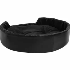 Maison Exclusive Niches, Paniers Et Transports | - Lit pour chiens noir 90x79x20 cm peluche et similicuir