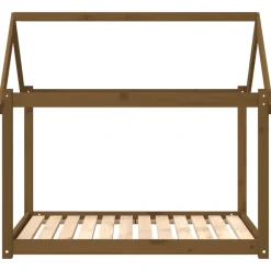 Maison Exclusive Niches, Paniers Et Transports | - Lit pour chien marron miel 111x80x100 cm bois de pin solide