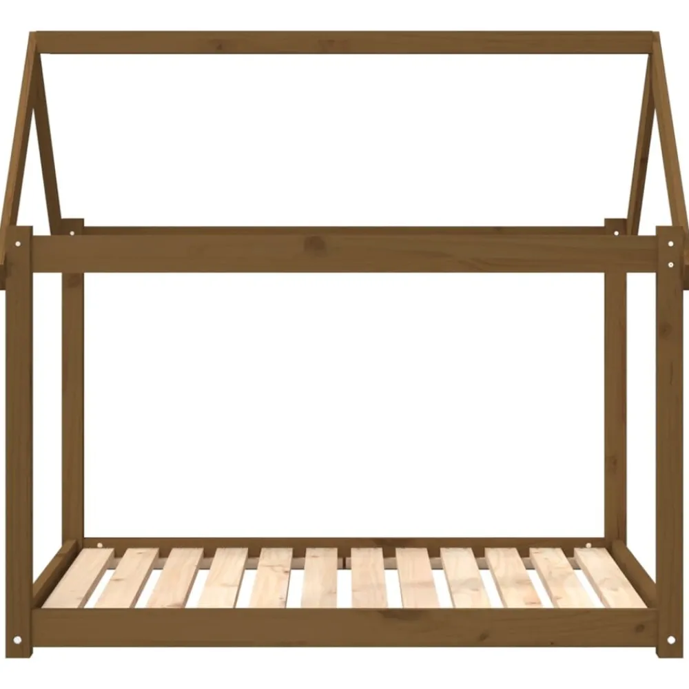 Maison Exclusive Niches, Paniers Et Transports | - Lit pour chien marron miel 111x80x100 cm bois de pin solide