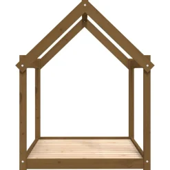 Maison Exclusive Niches, Paniers Et Transports | - Lit pour chien marron miel 111x80x100 cm bois de pin solide