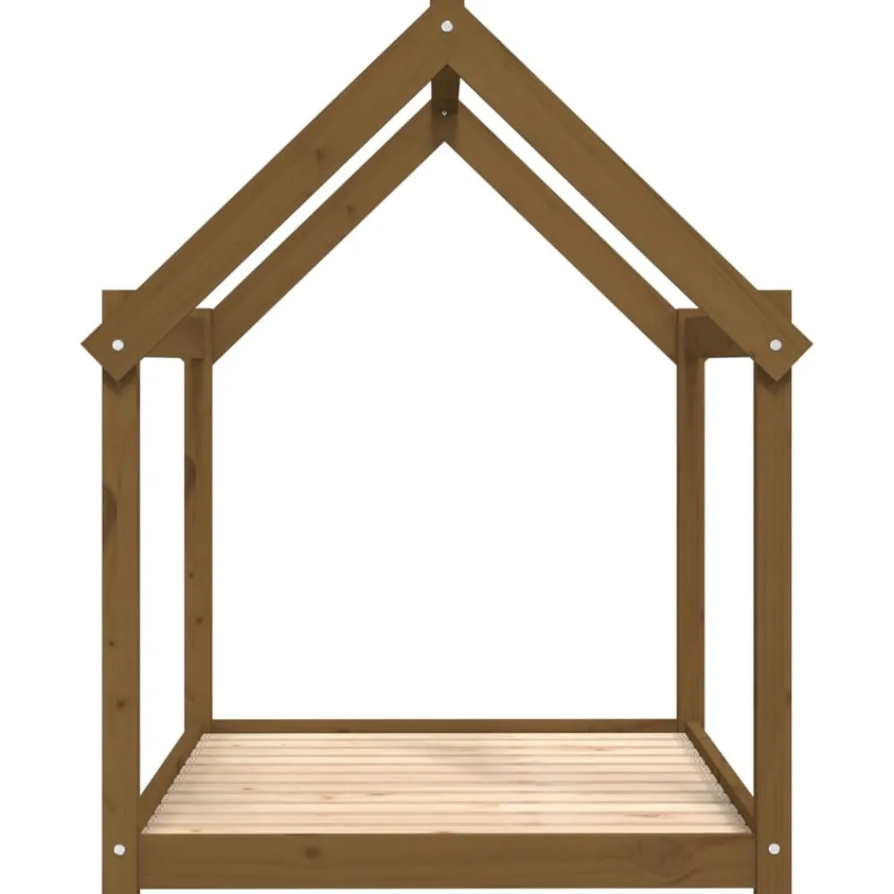 Maison Exclusive Niches, Paniers Et Transports | - Lit pour chien marron miel 111x80x100 cm bois de pin solide