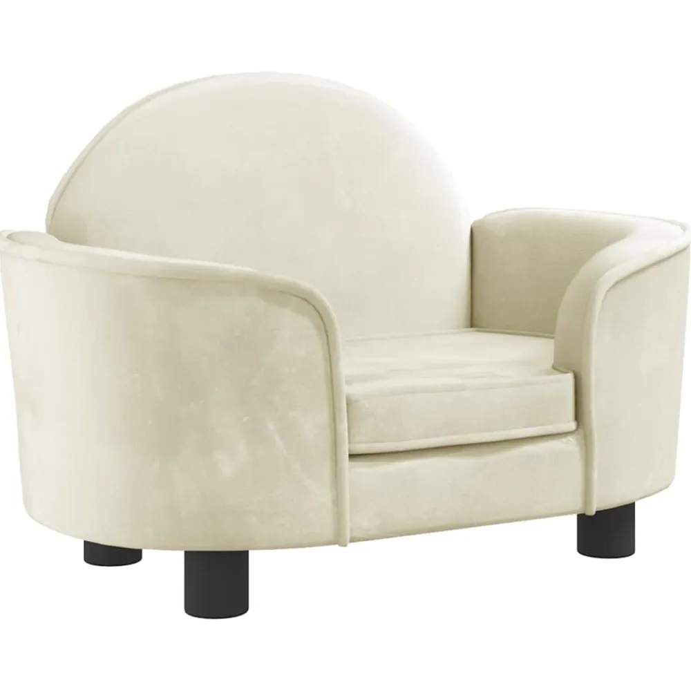 Maison Exclusive Niches, Paniers Et Transports | - Lit pour chien crème 66x40x45 cm velours