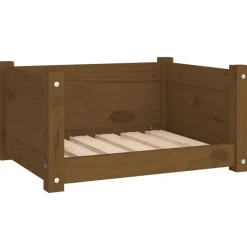 Maison Exclusive - Lit pour chien marron miel 55,5x45,5x28 cm bois massif de pin Clearance
