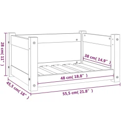 Maison Exclusive - Lit pour chien marron miel 55,5x45,5x28 cm bois massif de pin Clearance