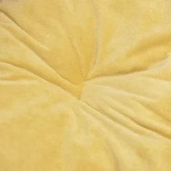 Maison Exclusive Niches, Paniers Et Transports | - Lit pour chiens noir et jaune 99x89x21 cm peluche et similicuir