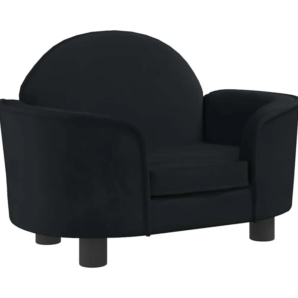 Maison Exclusive Niches, Paniers Et Transports | - Lit pour chien noir 66x40x45 cm velours