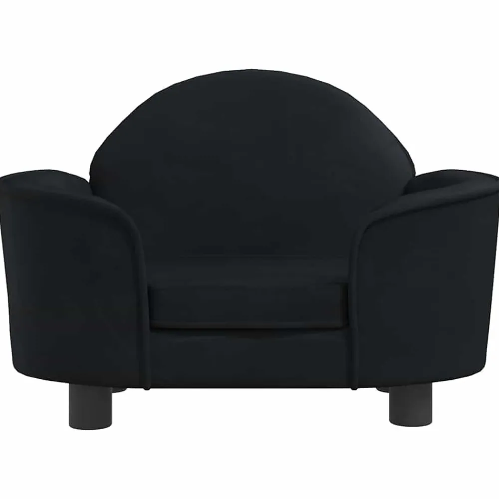 Maison Exclusive Niches, Paniers Et Transports | - Lit pour chien noir 66x40x45 cm velours