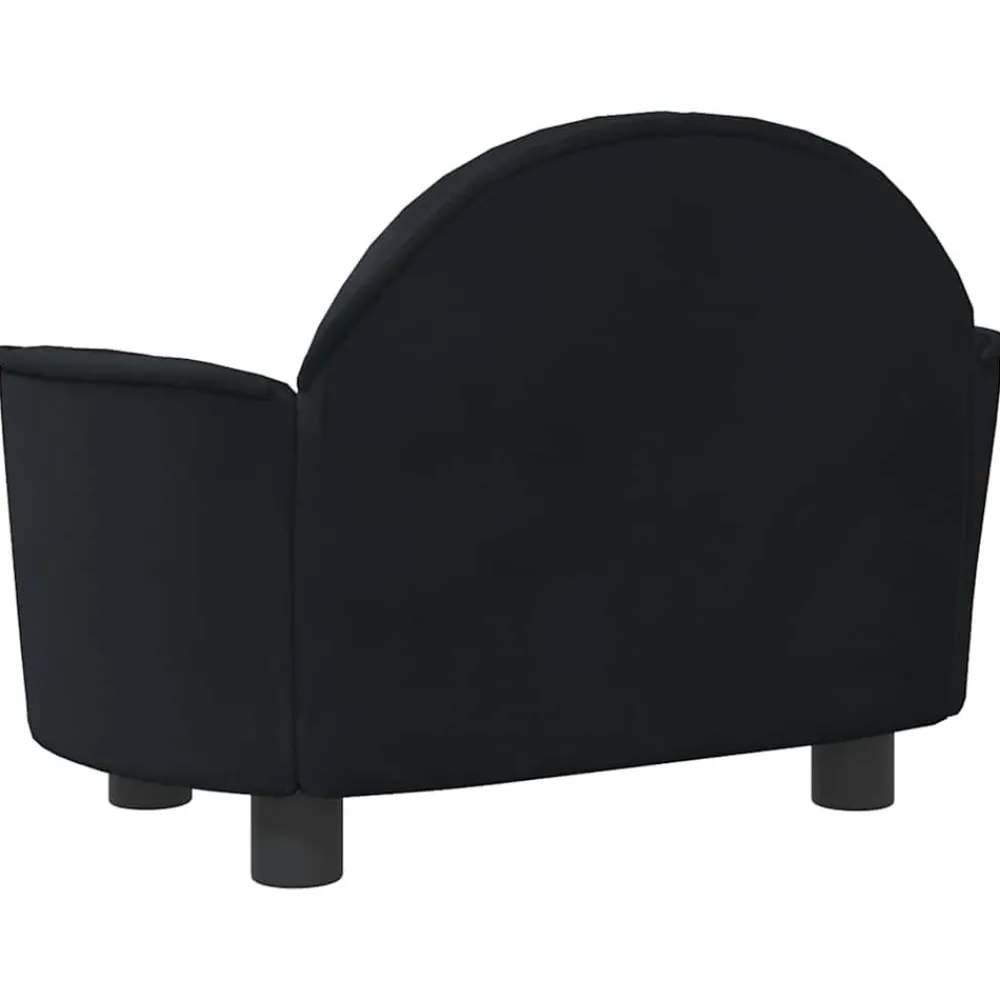 Maison Exclusive Niches, Paniers Et Transports | - Lit pour chien noir 66x40x45 cm velours