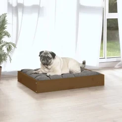Maison Exclusive - Lit pour chien marron miel 61,5x49x9 cm bois de pin solide Clearance