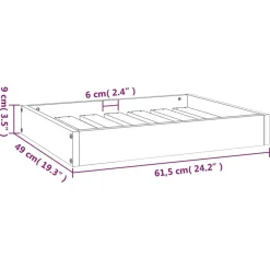Maison Exclusive - Lit pour chien marron miel 61,5x49x9 cm bois de pin solide Clearance