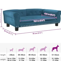 Maison Exclusive Niches, Paniers Et Transports | - Lit pour chien ergonomique mousse bleu foncé 75x53cm similicuir