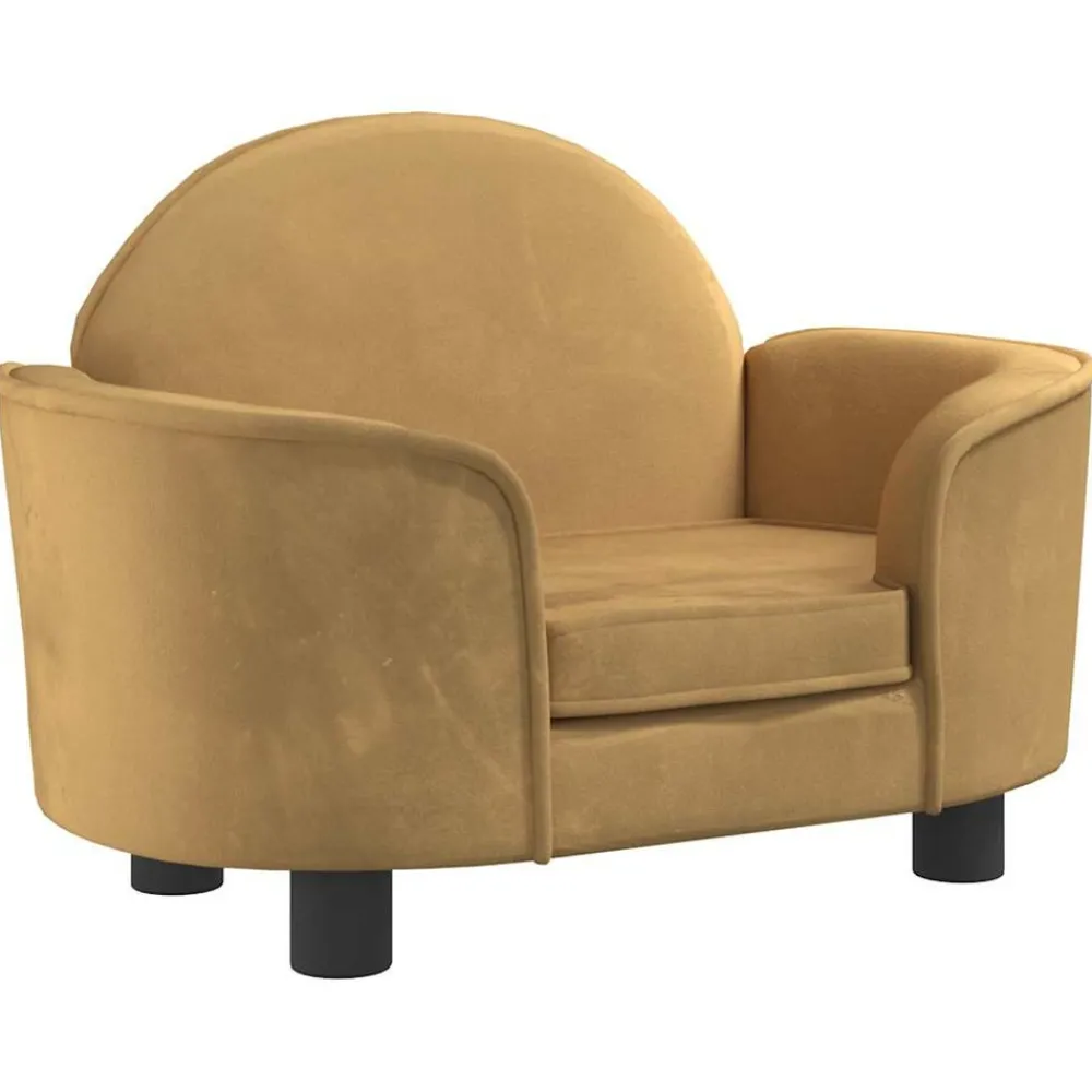 Maison Exclusive - Lit pour chien marron 66x40x45 cm velours Discount