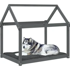 Maison Exclusive - Lit pour chien gris 111x80x100 cm bois de pin solide
