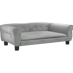 Maison Exclusive - Lit pour chien gris clair 95x55x30 cm velours Online