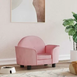 Maison Exclusive Niches, Paniers Et Transports | - Lit pour chien rose 66x40x45 cm velours