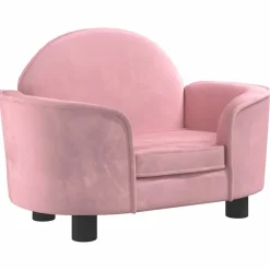 Maison Exclusive Niches, Paniers Et Transports | - Lit pour chien rose 66x40x45 cm velours