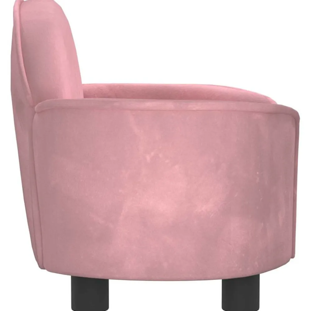 Maison Exclusive Niches, Paniers Et Transports | - Lit pour chien rose 66x40x45 cm velours
