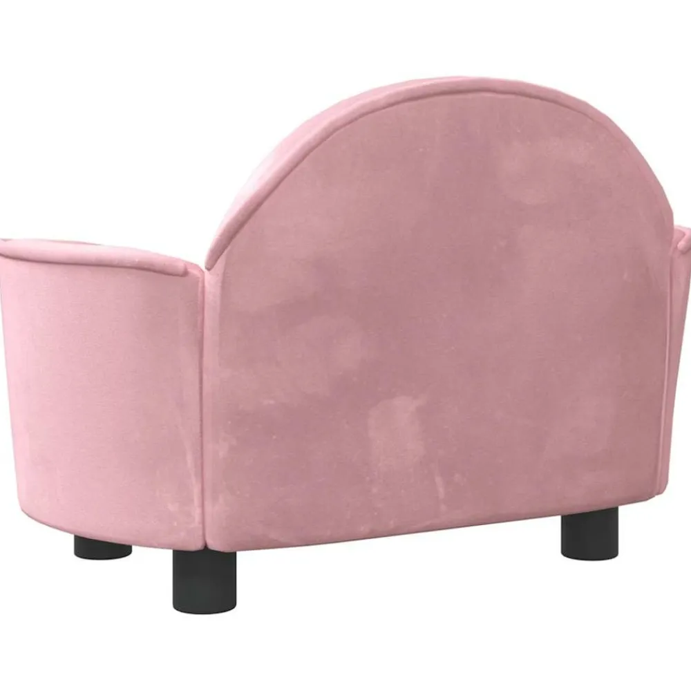 Maison Exclusive Niches, Paniers Et Transports | - Lit pour chien rose 66x40x45 cm velours