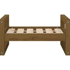 Maison Exclusive Niches, Paniers Et Transports | - Lit pour chien blanc 105,5x75,5x28 cm bois de pin solide