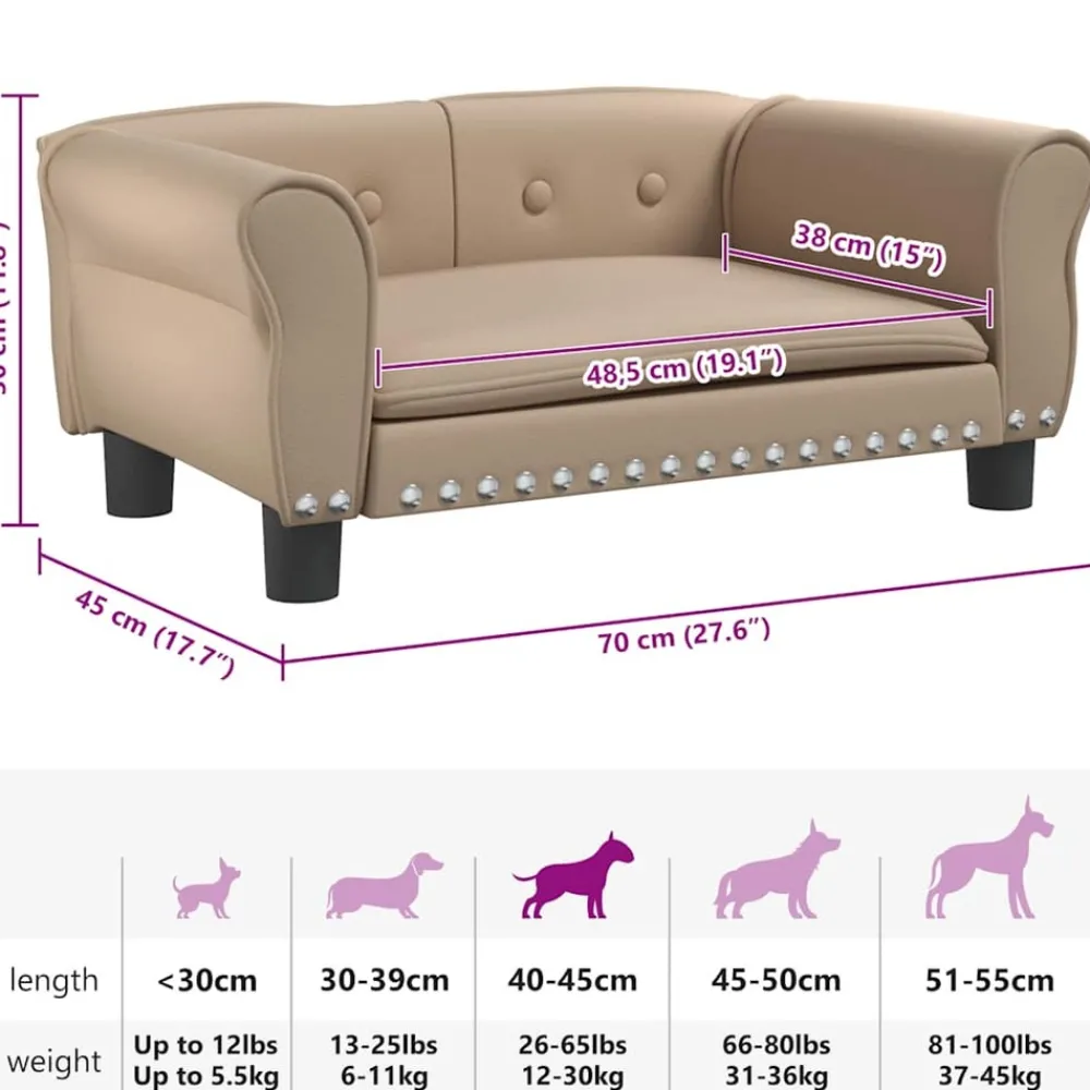 Maison Exclusive Niches, Paniers Et Transports | - Lit pour chien 105,5x75,5x28 cm bois de pin solide