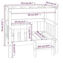 Maison Exclusive - Lit pour chien marron miel 75,5x63,5x70 cm bois de pin solide Hot