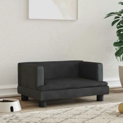 Maison Exclusive Niches, Paniers Et Transports | - Lit pour chien noir 60x40x30 cm velours