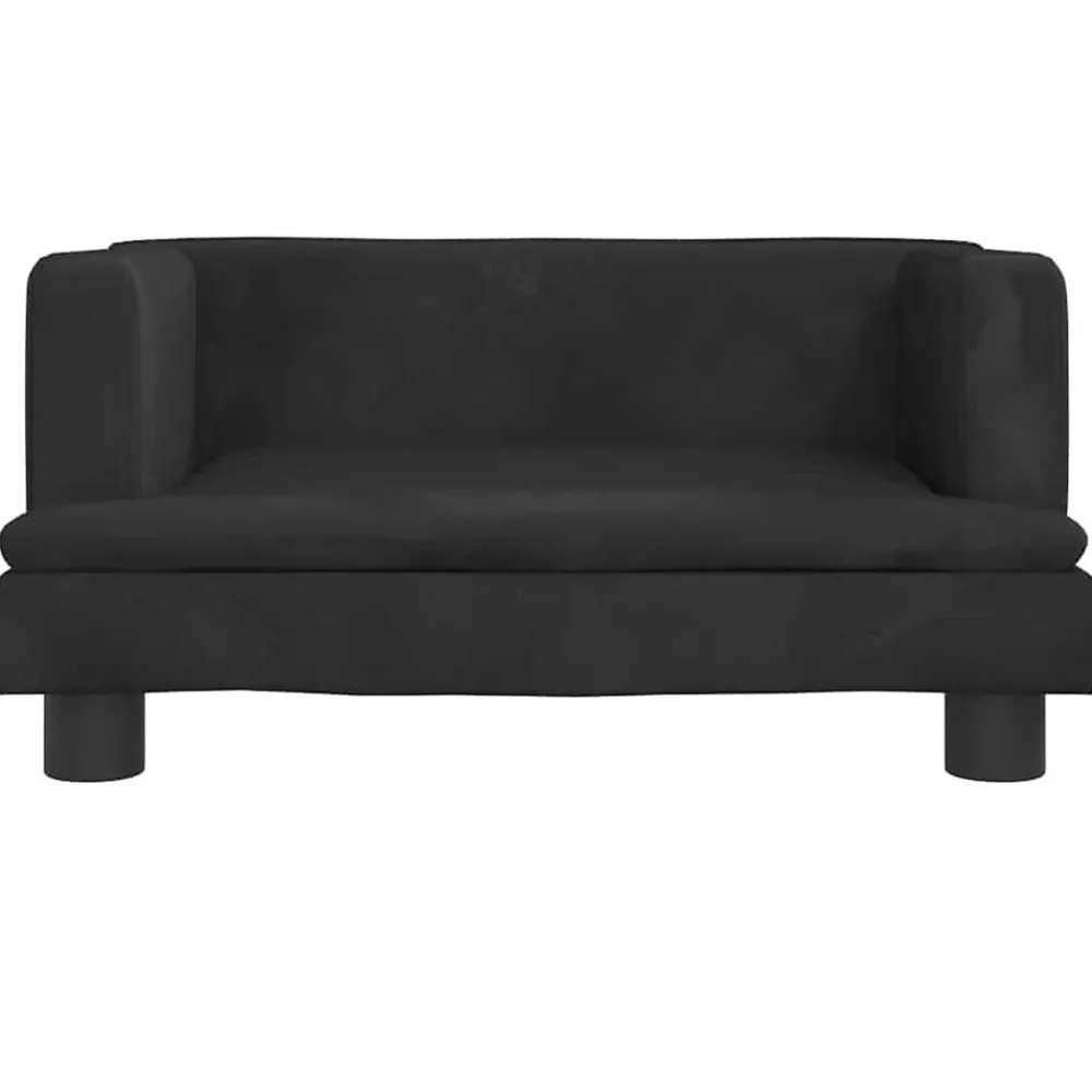 Maison Exclusive Niches, Paniers Et Transports | - Lit pour chien noir 60x40x30 cm velours