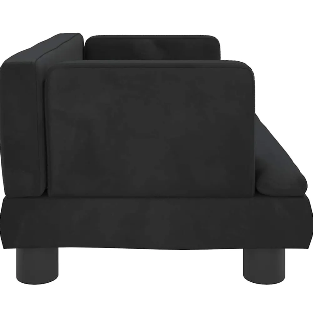 Maison Exclusive Niches, Paniers Et Transports | - Lit pour chien noir 60x40x30 cm velours