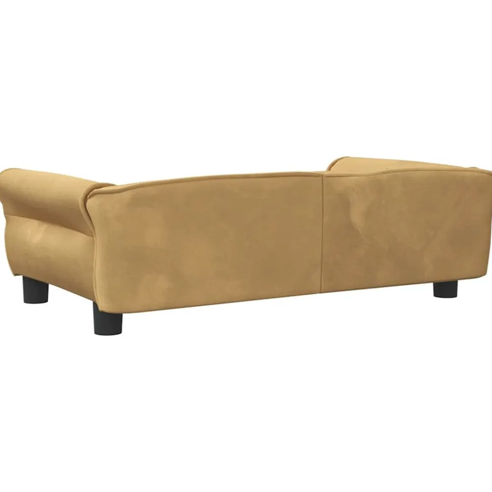 Maison Exclusive Niches, Paniers Et Transports | - Lit pour chien marron 95x55x30 cm velours