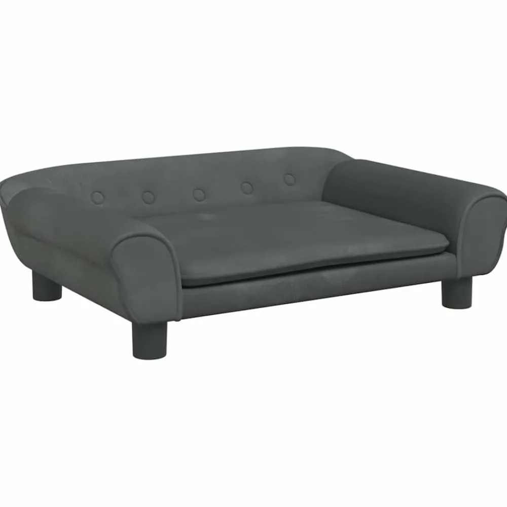 Maison Exclusive Niches, Paniers Et Transports | - Lit pour chien marron 80x45x30 cm similicuir