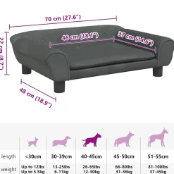 Maison Exclusive Niches, Paniers Et Transports | - Lit pour chien marron 80x45x30 cm similicuir