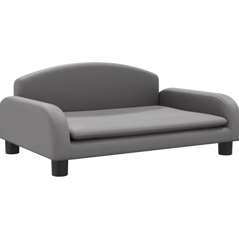 Maison Exclusive Niches, Paniers Et Transports | - Lit pour chien gris 70x45x30 cm similicuir