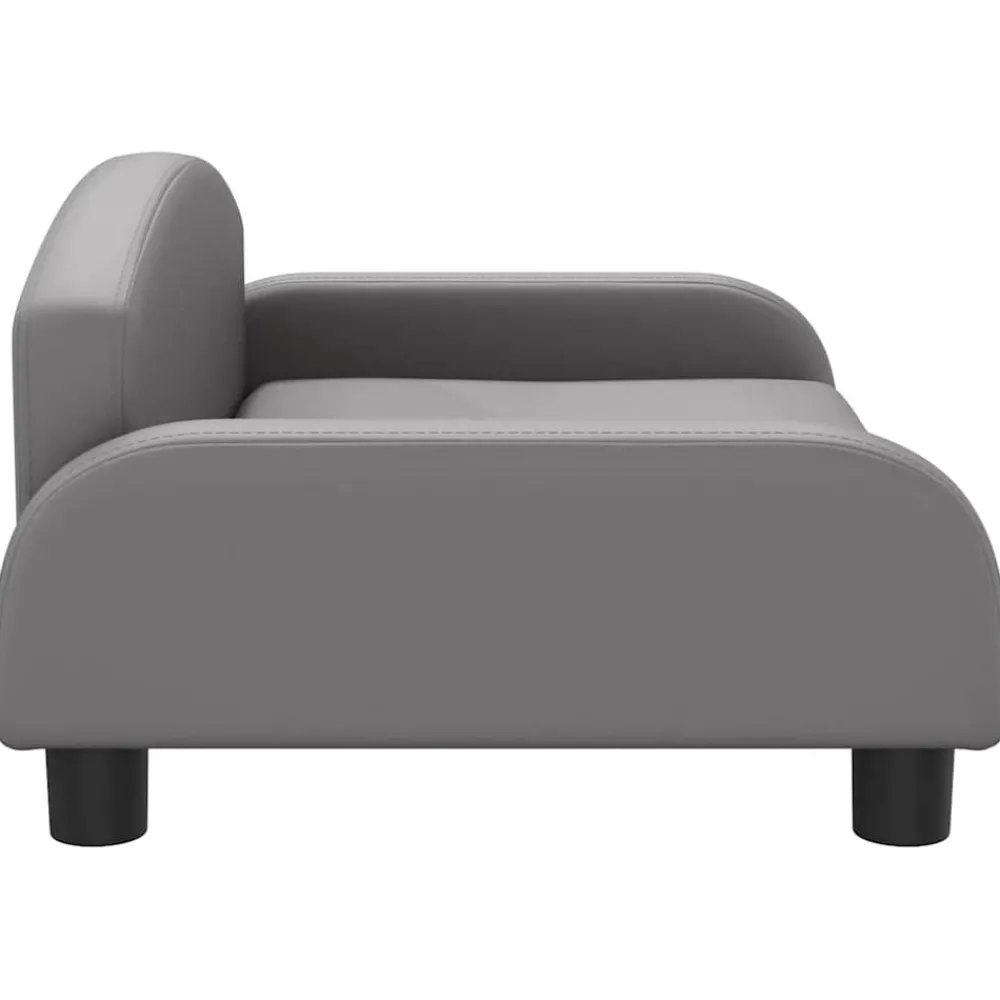 Maison Exclusive Niches, Paniers Et Transports | - Lit pour chien gris 70x45x30 cm similicuir