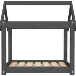 Maison Exclusive Niches, Paniers Et Transports | - Lit pour chien gris 71x55x70 cm bois de pin solide