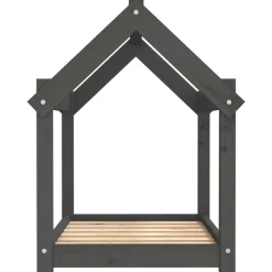 Maison Exclusive Niches, Paniers Et Transports | - Lit pour chien gris 71x55x70 cm bois de pin solide
