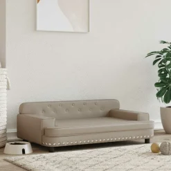 Maison Exclusive Niches, Paniers Et Transports | - Lit pour chien cappuccino 90x53x30 cm similicuir
