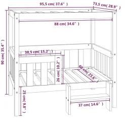 Maison Exclusive - Lit pour chien 95,5x73,5x90 cm bois de pin solide Hot
