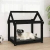 Maison Exclusive - Lit pour chien noir 71x55x70 cm bois de pin solide Best