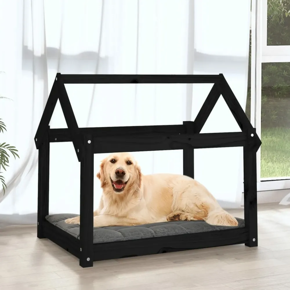 Maison Exclusive Niches, Paniers Et Transports | - Lit pour chien rose 80x45x30 cm velours