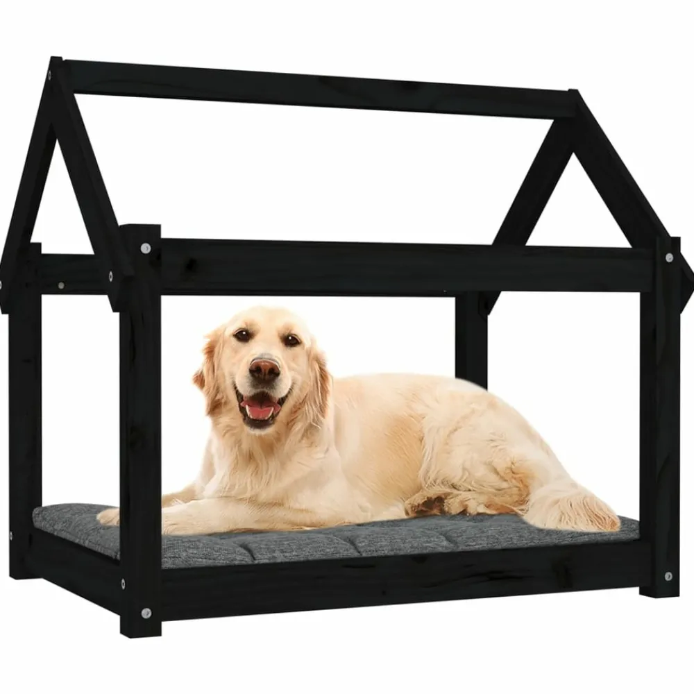 Maison Exclusive Niches, Paniers Et Transports | - Lit pour chien rose 80x45x30 cm velours