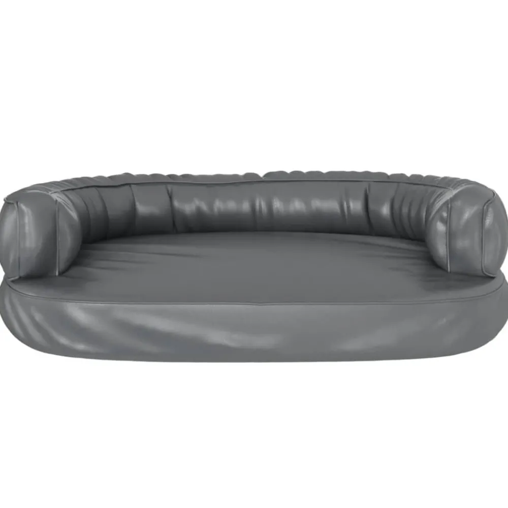 Maison Exclusive - Lit pour chien ergonomique mousse gris 75x53 cm similicuir