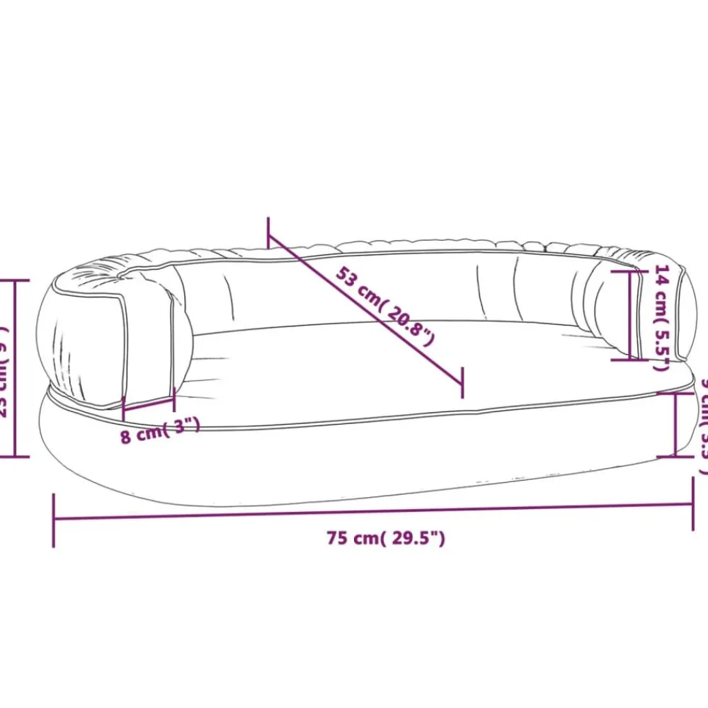 Maison Exclusive - Lit pour chien ergonomique mousse gris 75x53 cm similicuir