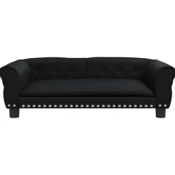 Maison Exclusive Niches, Paniers Et Transports | - Lit pour chien noir 95x55x30 cm similicuir
