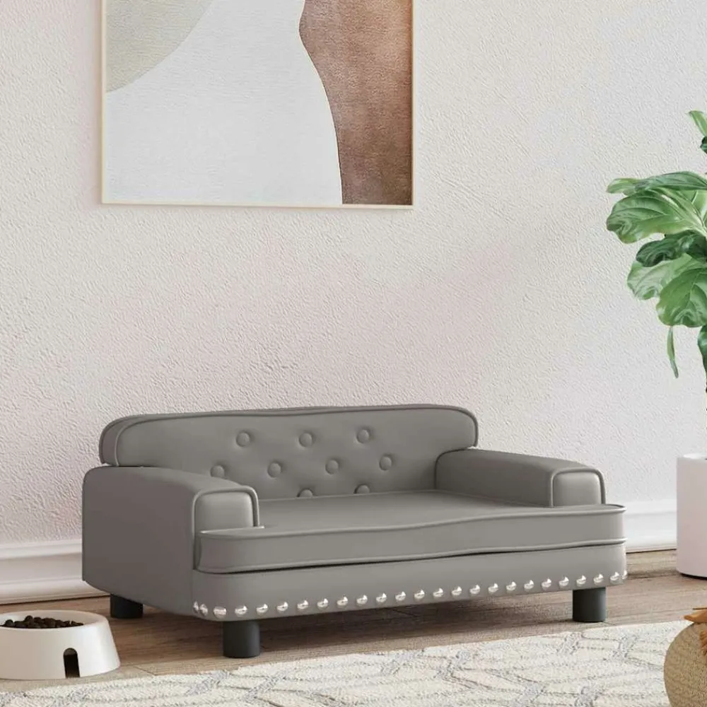 Maison Exclusive - Lit pour chien gris 70x45x30 cm similicuir New